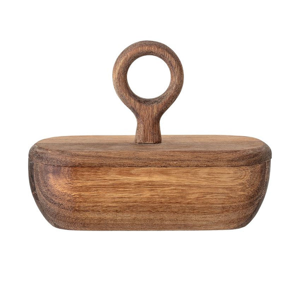 Acacia Wood Container w/ Lid