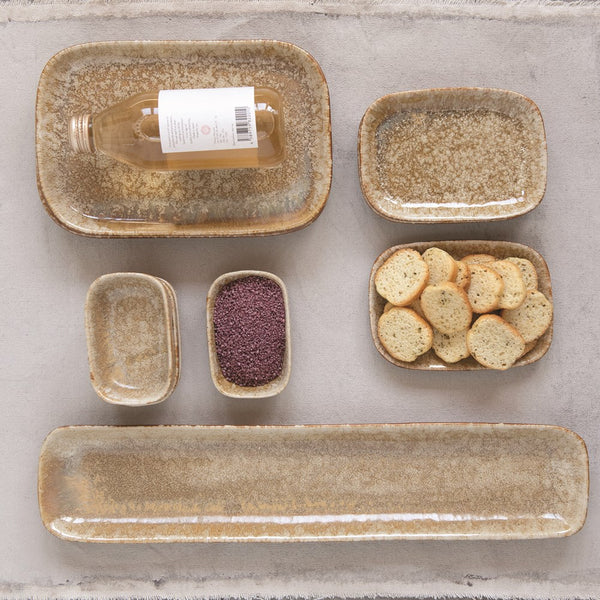 MUSTARD STONEWARE PLATTER