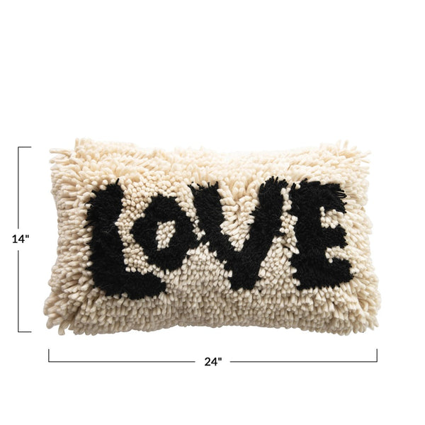 “LOVE” SHAGGY PILLOW