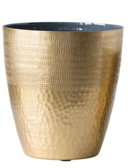 CC L Enameled Brass Planter