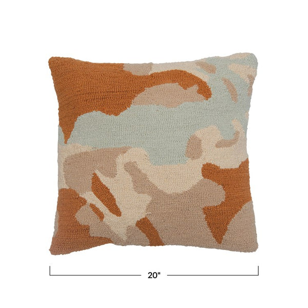 20” TERRACOTTA PUNCH HOOK PILLOW