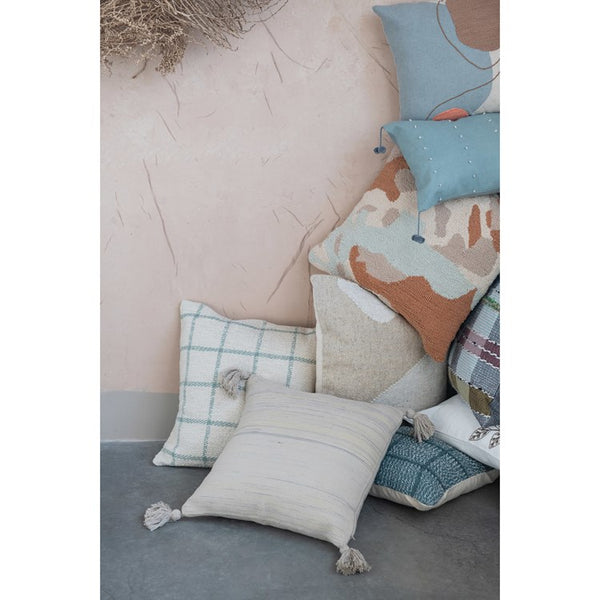 20” TERRACOTTA PUNCH HOOK PILLOW