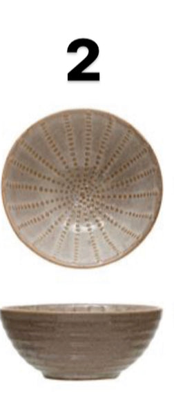 SMALL BEIGE (2) GLAZED BOWL