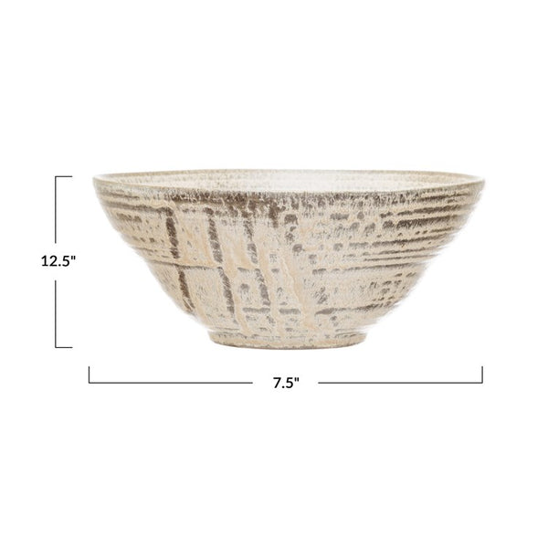 CC 7.75x3.5 CREAM Stoneware Bowl