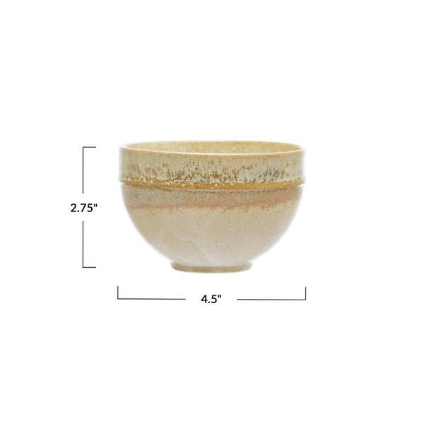 CC TAN GLAZED DIP BOWL