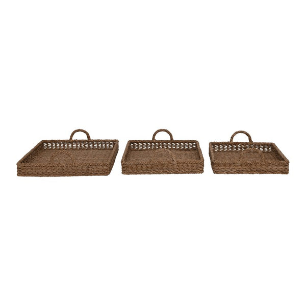 SMALL Water Hyacinth & Rattan Tray