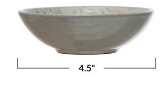CC GREY DOTS DEBOSSED BOWL