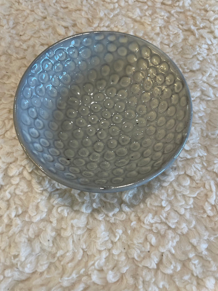 CC GREY DOTS DEBOSSED BOWL