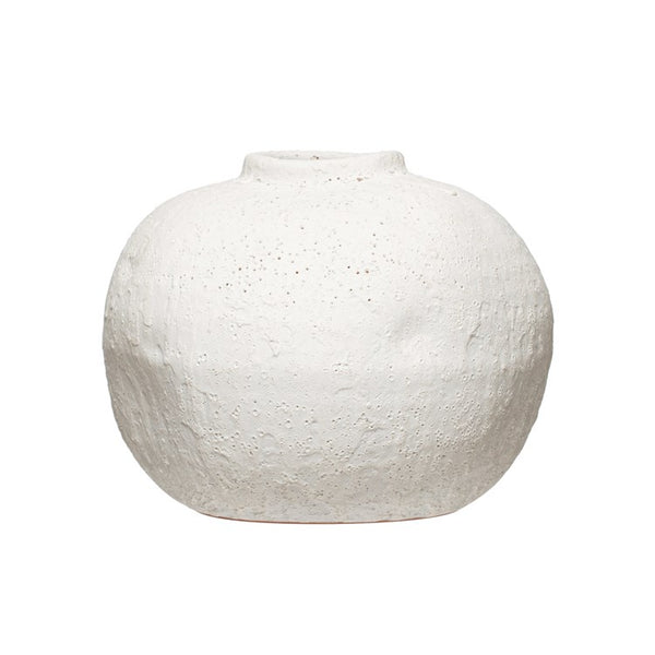 CC WHITE VOLCANO FINISH VASE