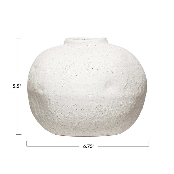 CC WHITE VOLCANO FINISH VASE