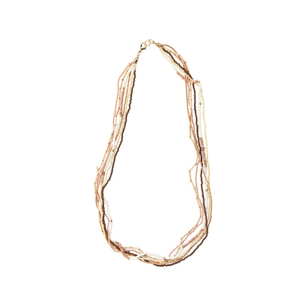 WOOD GLASS & METAL BEADS