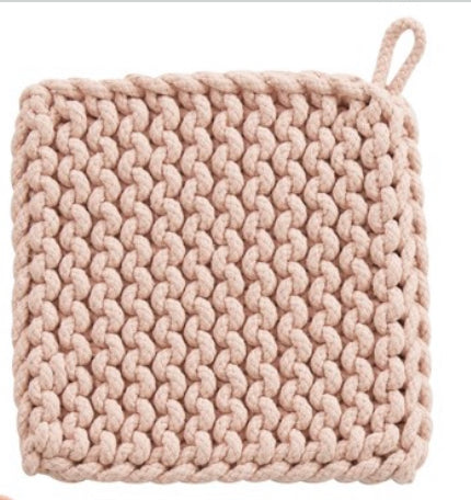 CC 8” “CAMEO PINK” Crocheted Pot Holder