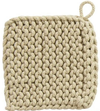 CC 8” “CELERY”Crocheted Pot Holder