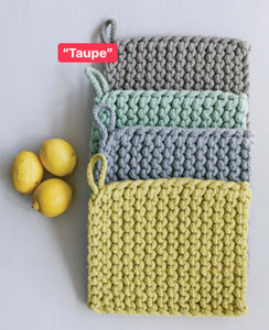 CC 8” “TAUPE” Crocheted Pot Holder