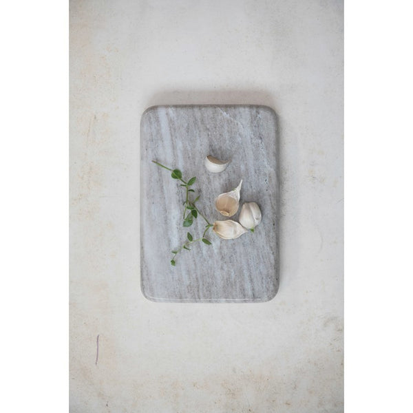 CC 10x7 Marble Reversible Cheese/Cutting Board, Beige&White