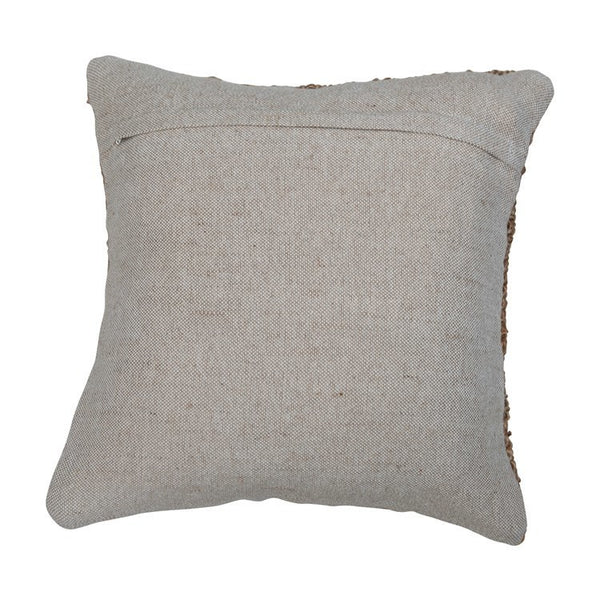 CC 20” Woven Jute&Cotton Pillow w/ POLY FILL