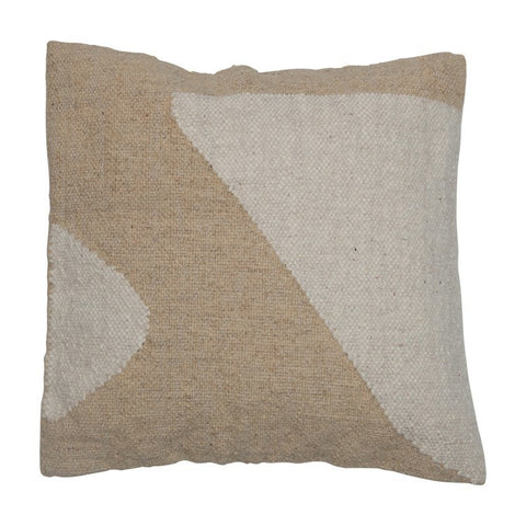 CC 20” BEIGE ABSTRACT WOOL PILLOW