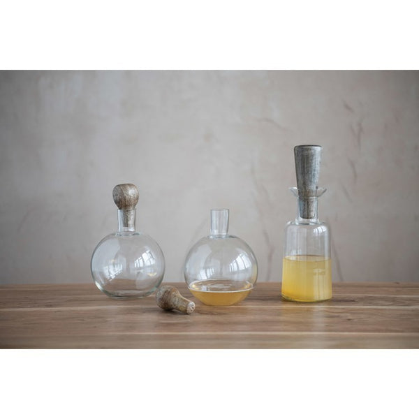 CC 48 oz. Glass Decanter with Mango Wood Stopper