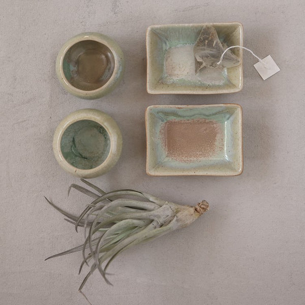 CC 4"L x 3"W Opal Glaze Dish (Each One Will Vary)