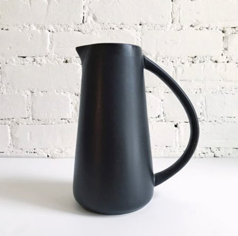 B 48 oz. Stoneware Pitcher, Matte Black