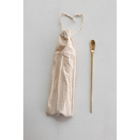 CC BRASS COCKTAIL SPOON