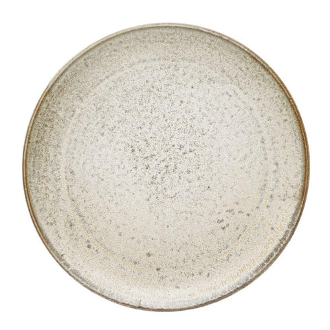 CC 8” Cream REACTIVE GLAZE PLATE