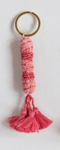 CC CORAL TASSLE KEY CHAIN