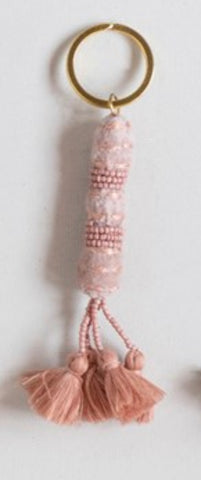 CC PINK TASSLE KEY CHAIN