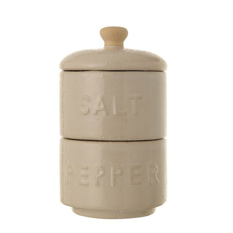 CC STACKED SALT & PEPPER POTS