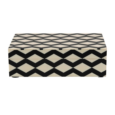 CC BLACK&IVORY ZIG ZAG BOX