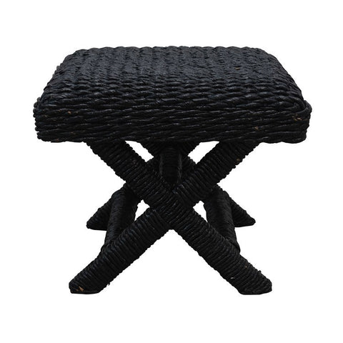 CC Black Hyacinth&Mahogany Wood Stool