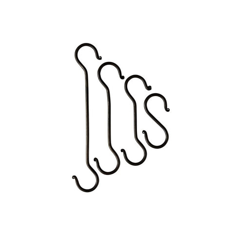 CC SET/4 BLACK IRON HOOK EXTENSIONS