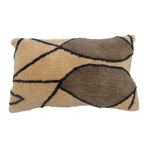 CC WOOL ABSTRACT CAMEL/BLK/GRYLUMBAR