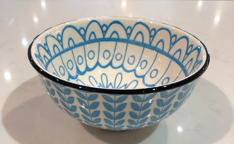 CC blue hand painted bowl