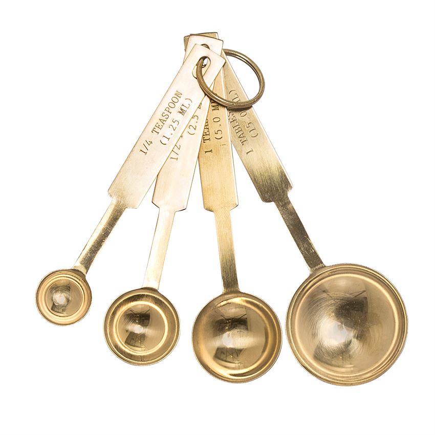 B STAINLESS GOLD MEASURING SPOONS