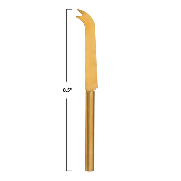 GOLD STAINLESS CHEESE KNIFE