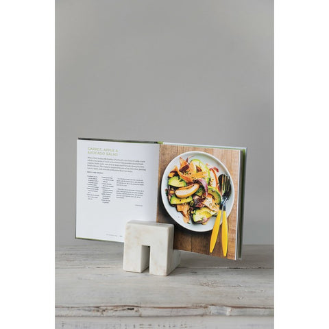White Marble Cookbook Stand