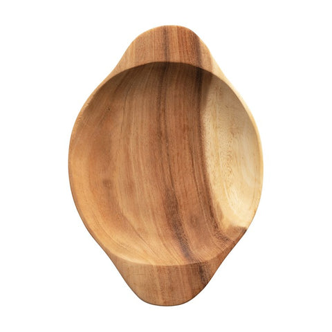 CC ACACIA WOOD BOWL W/ HANDLES